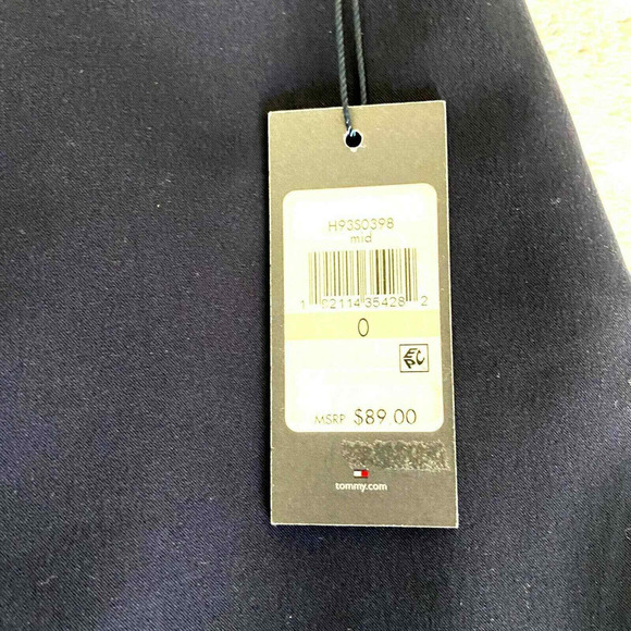 Tommy Hilfiger Navy Ruffle Hi-Low Skirt Suit Separates Lined Side Zip Size 0 - Picture 9 of 12